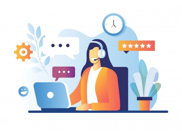 customer support vector image